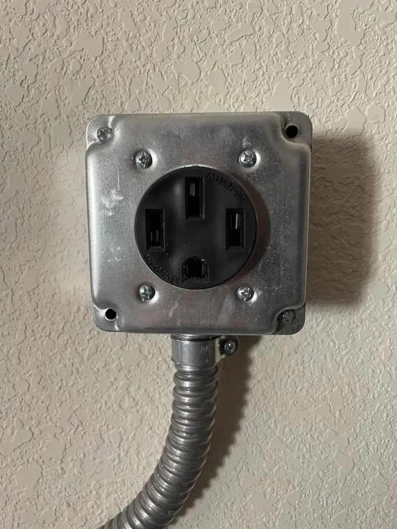 NEMA 14-50 outlet installed for Electrical Panel Upgrade in Mead